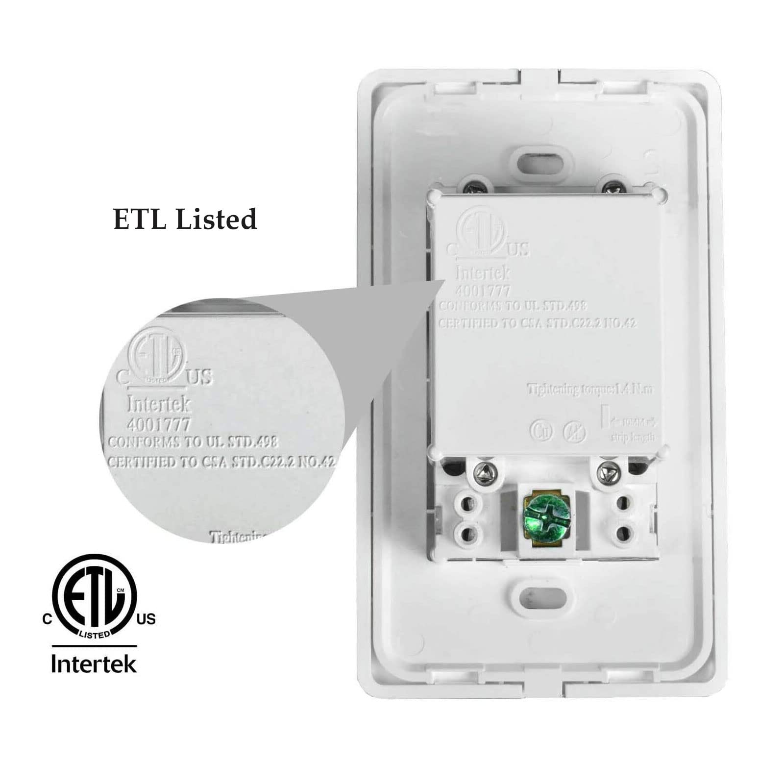Smart USB Wall Charger Outlet with Fast Charging - Dual 2.4A USB Ports & 15A Duplex Receptacle - ETL Certified White Electrical Outlet (8 Pack) - Perfect for Home, Office, Dorm Room and Kitchen Charging Stations