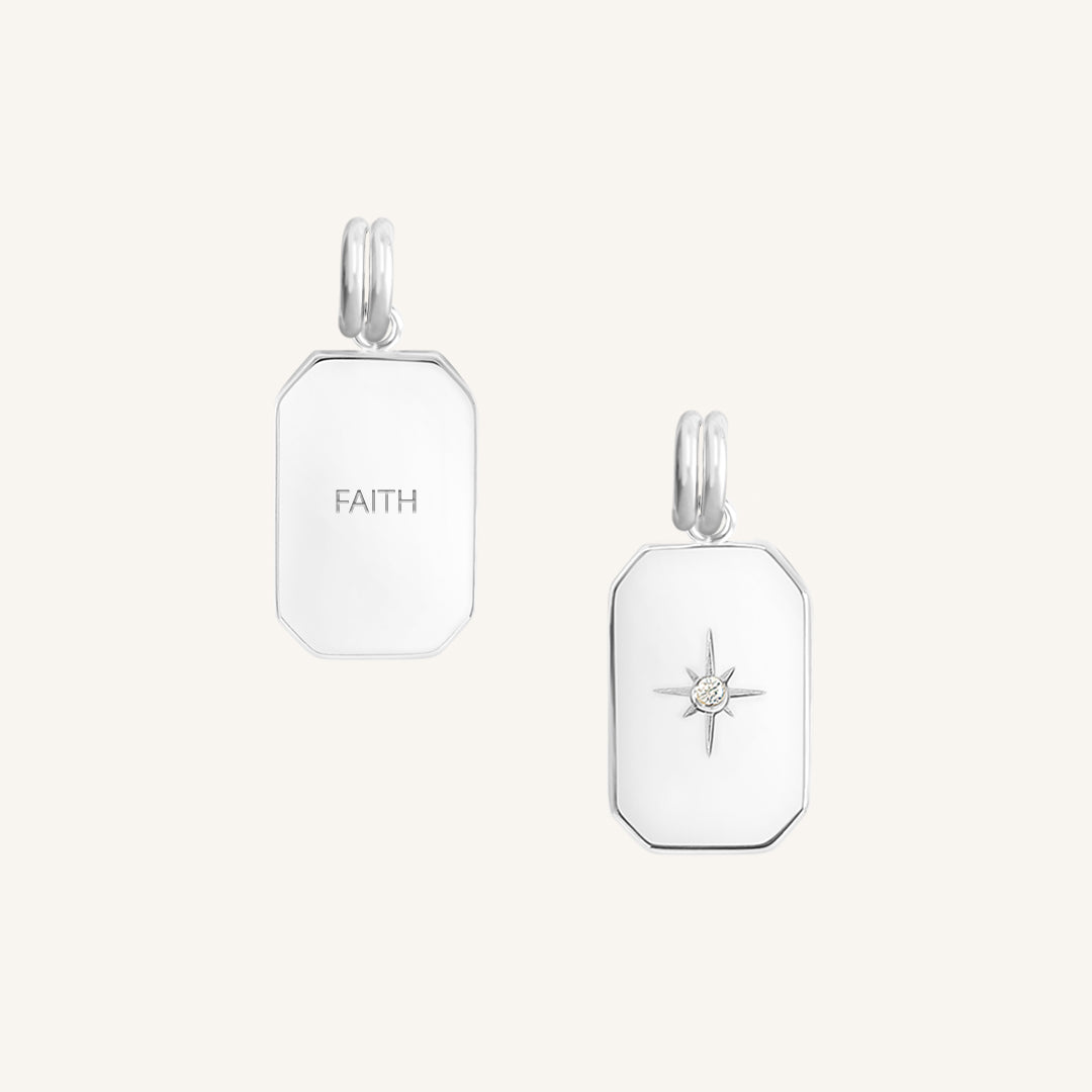 Etch Faith Charm - Inspirational Religious Jewelry for Women - Perfect for Daily Wear, Gifts & Special Occasions