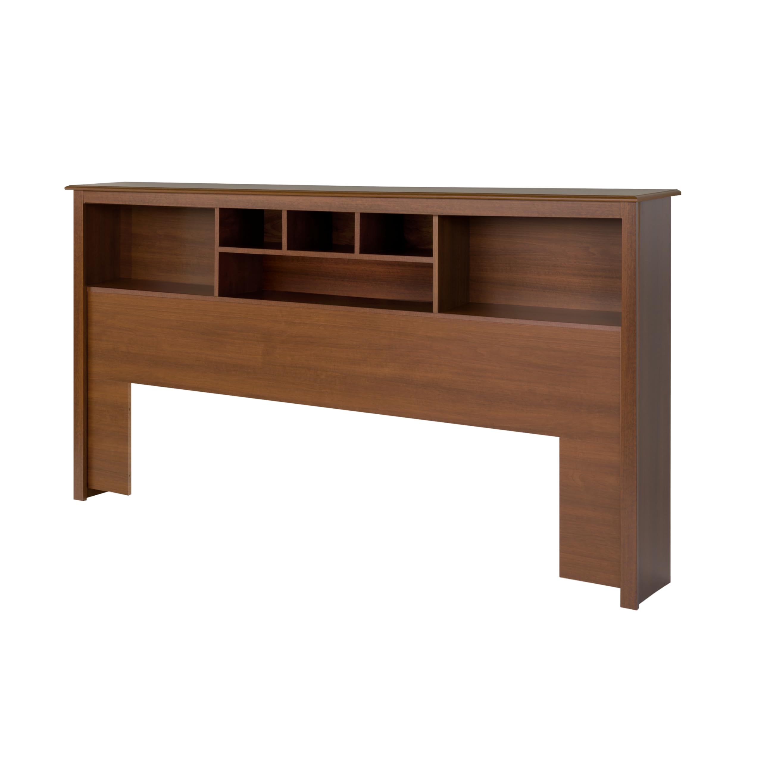 Prepac King Size Bookcase Headboard with Storage - Cherry Finish for Bedroom Organization | Perfect for Small Spaces & Home Libraries