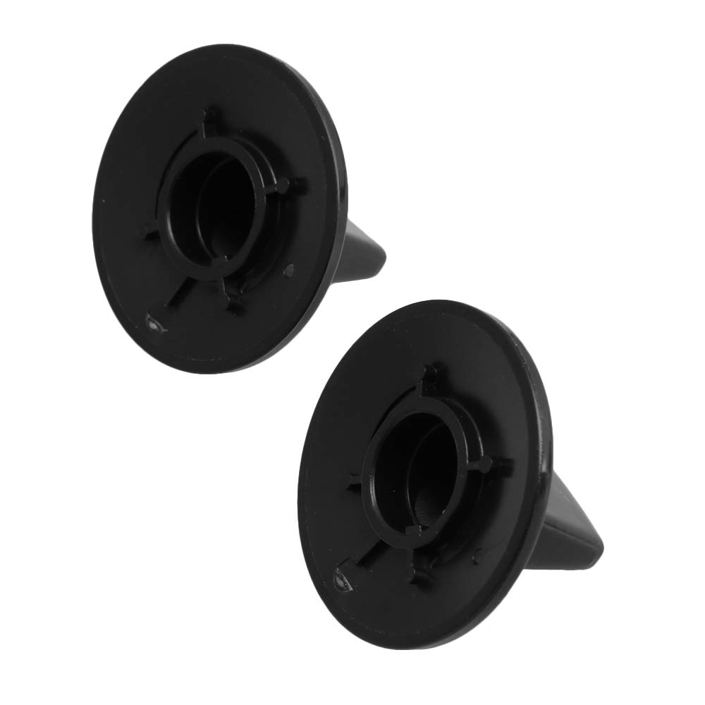 BQLZR 49x30mm Black Universal Oven Knob Replacement Kit - 5 Pack with Insert Adapters for Range, Stove, Burner - Perfect for Kitchen Appliance Repair & DIY Upgrades