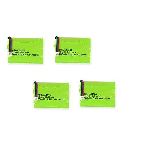Synergy Digital Cordless Phone Batteries - 4 Pack EM-CPH-464Q3S Ultra High Capacity Replacement Batteries Compatible with Polycom KIRK 4040 Cordless Phone | Perfect for Office, Home, and Business Use