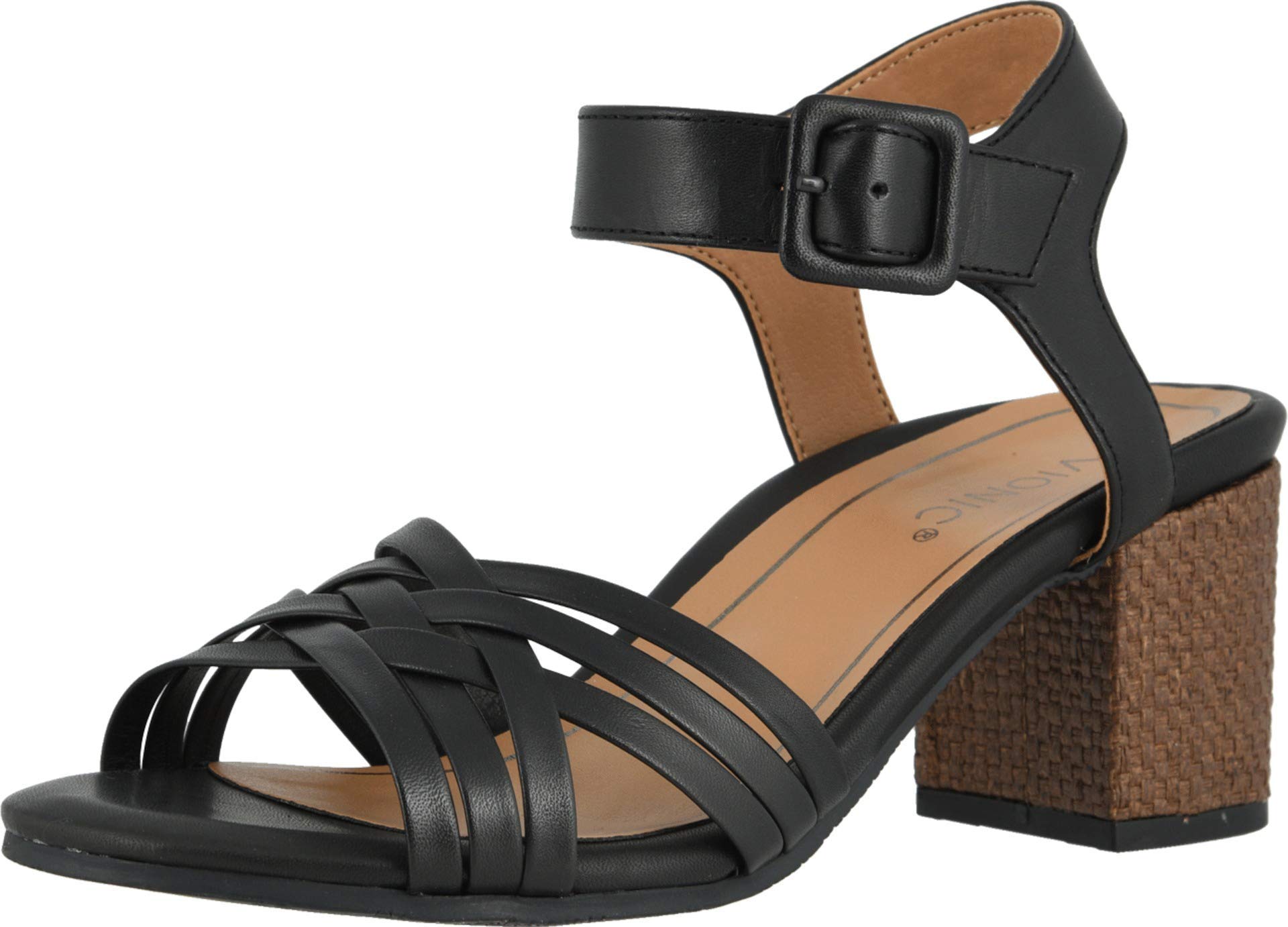 Vionic Women's Peony Heeled Sandals with Orthotic Arch Support - Comfortable Block Heel Sandals for Ladies | Perfect for Weddings, Office Wear & Summer Outfits