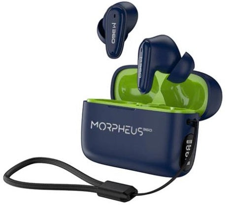 Morpheus m360 Nemesis True Wireless Bluetooth Earbuds - 20H Playtime, IPX5 Waterproof, HD Sound, 4 Colors - Perfect for Gym, Running, Workouts & Commuting