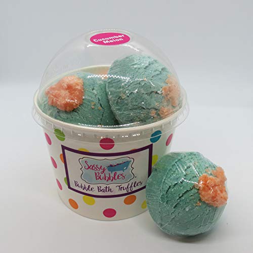 Luxury Cherry Almond Bubble Bath Truffles - 5 Pack by Sassy Bubbles | Relaxing Bath Soak for Spa Night, Self Care & Gift Ideas