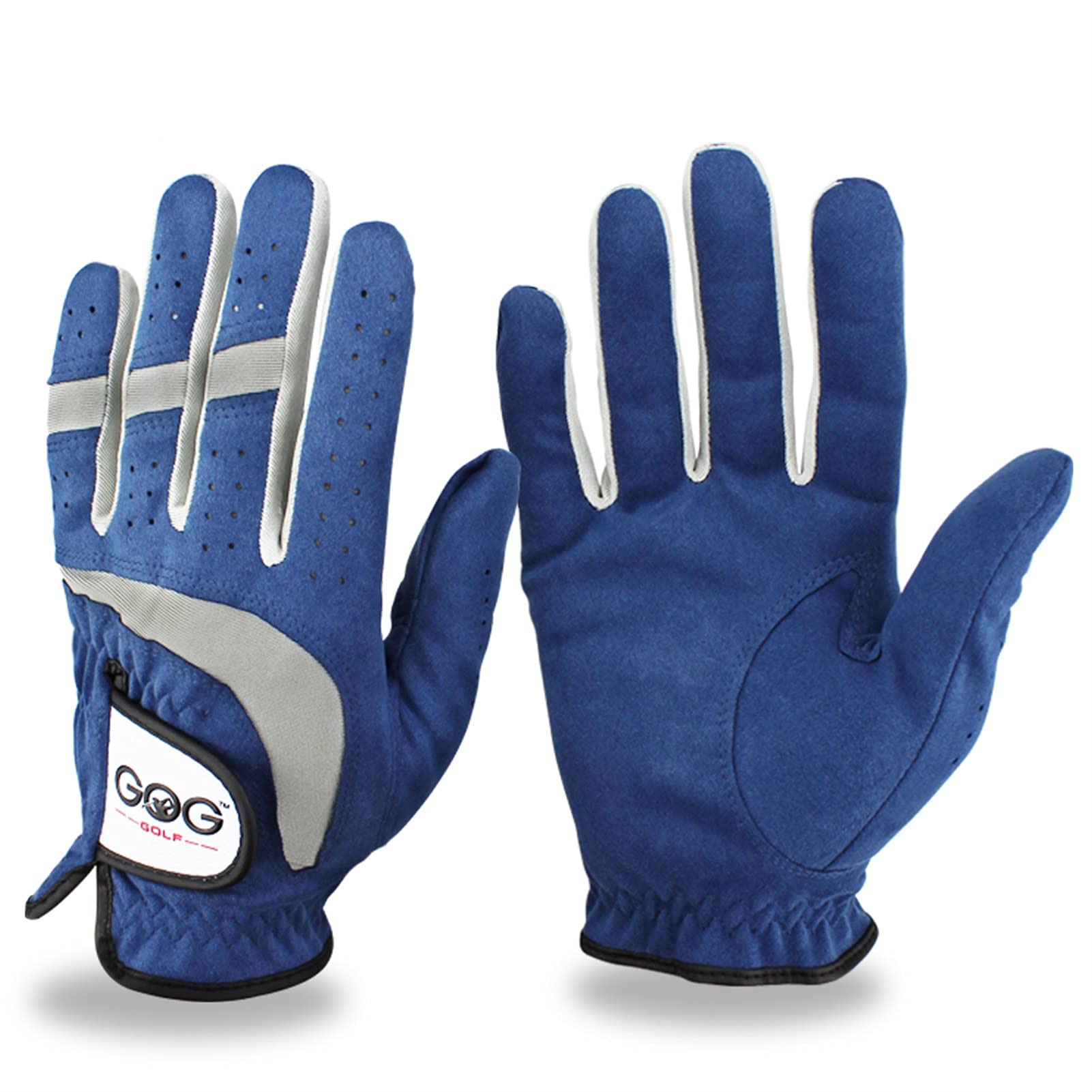 Premium Men's Golf Gloves - Left & Right Hand Microfiber Breathable Non-Slip Gloves (1-Pack, Blue) - Perfect for Driving Range, Course Play & Professional Tournaments