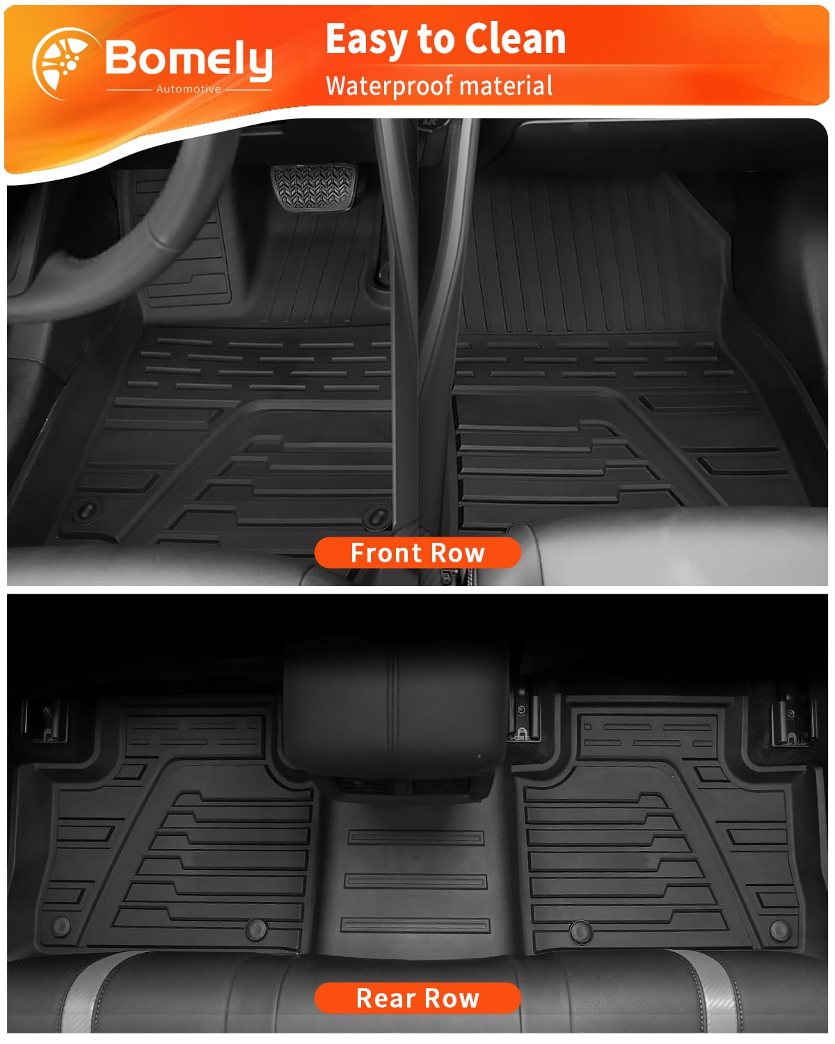 Premium All-Weather Floor Mats for 2019-2025 Toyota RAV4 - Custom Fit Cargo Liner, Trunk Mat & Back Seat Cover Protector | Durable Car Accessories for SUV Interior Protection (Great for Road Trips, Camping & Daily Commute)