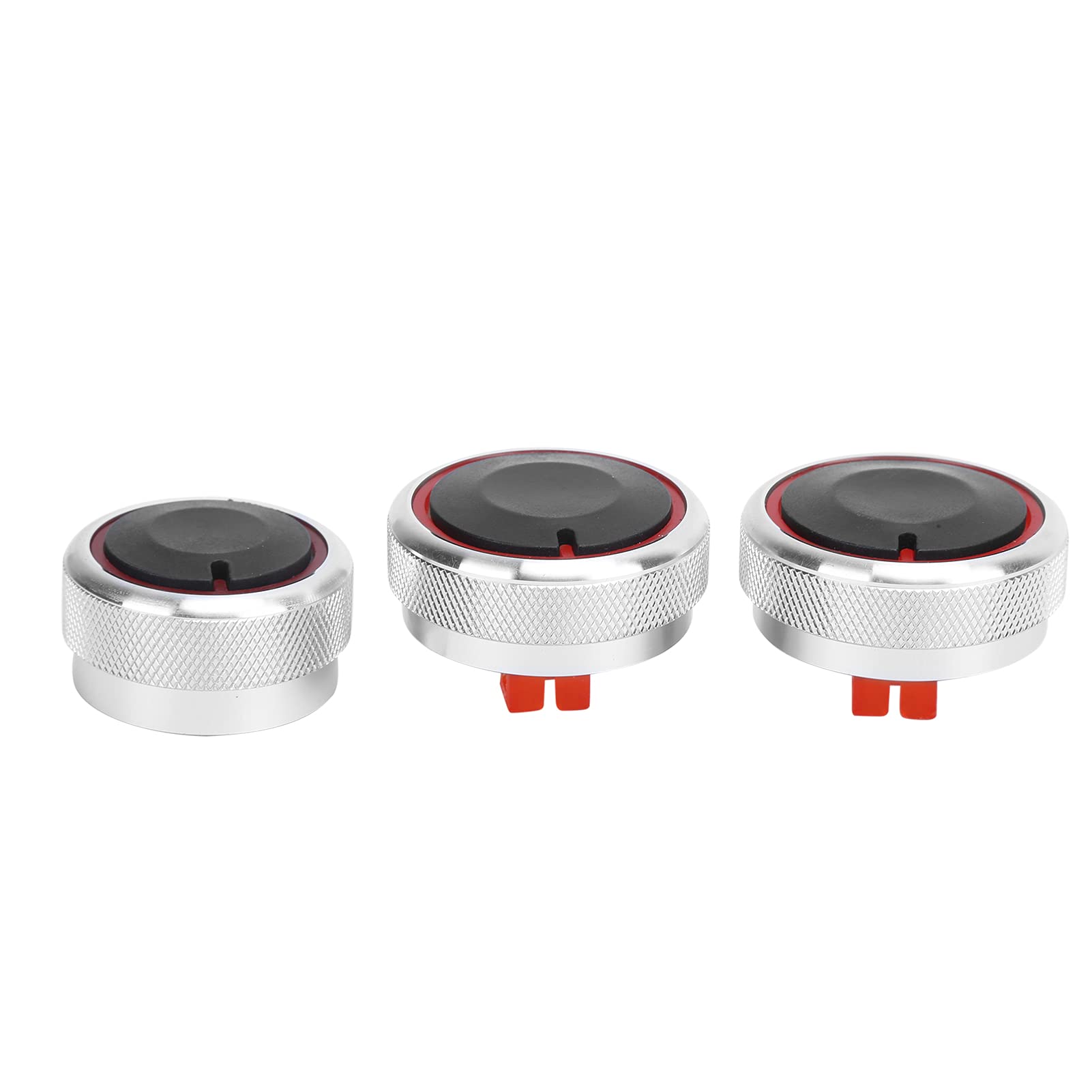3pcs Car Air Conditioning Knob Set - Silver Interior Climate Control Switch Replacement for Renault 2010-2016 Models | Perfect for AC System Repair & DIY Car Interior Upgrades