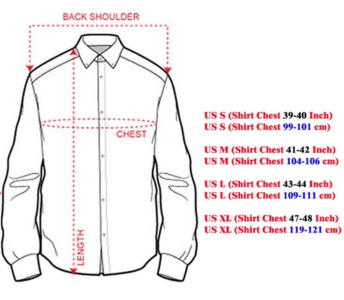 Men's Slim Fit Long Sleeve Dress Shirt - Formal & Casual Button Down Shirt for Office, Business, Wedding & Everyday Wear - JZS041