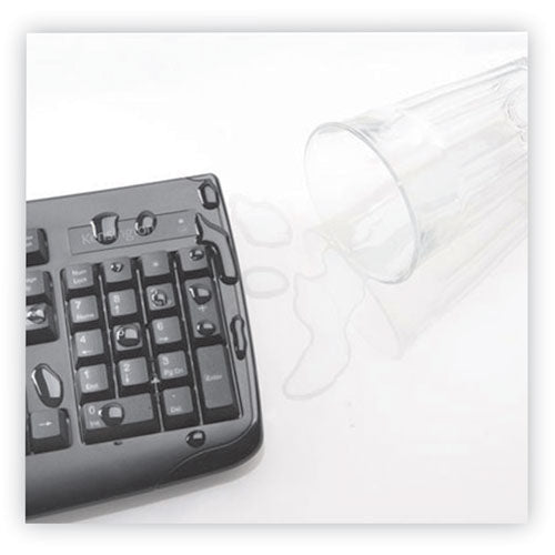 Pro Fit Comfort for Life Wireless Spill Proof Keyboard & Mouse Combo - 2.4GHz Frequency, 30ft Range, Ergonomic Design (Black) | Perfect for Office, Home & Gaming Use