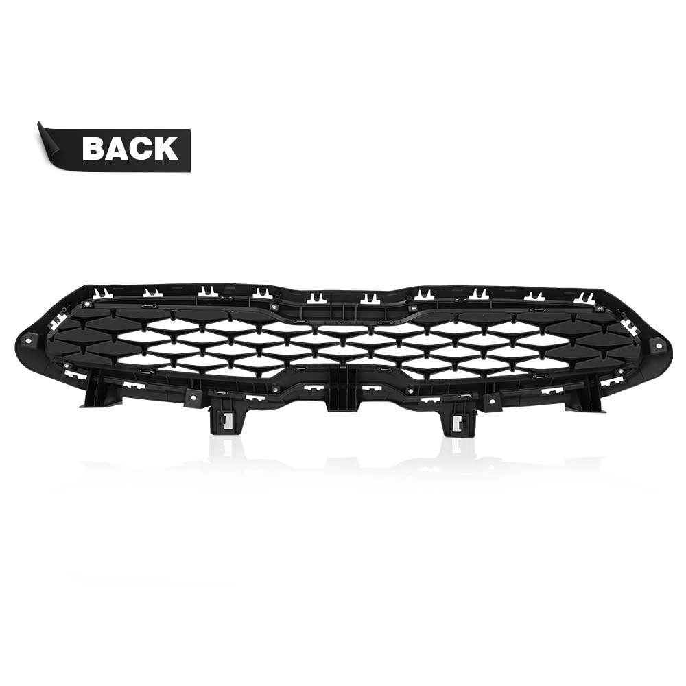 CROSSDESIG Front Upper Grille with Chrome Trim - Compatible with 2019-2020 Kia Forte | Replacement Car Grille for Enhanced Style & Vehicle Protection | Perfect for Auto Upgrades & Customization Projects