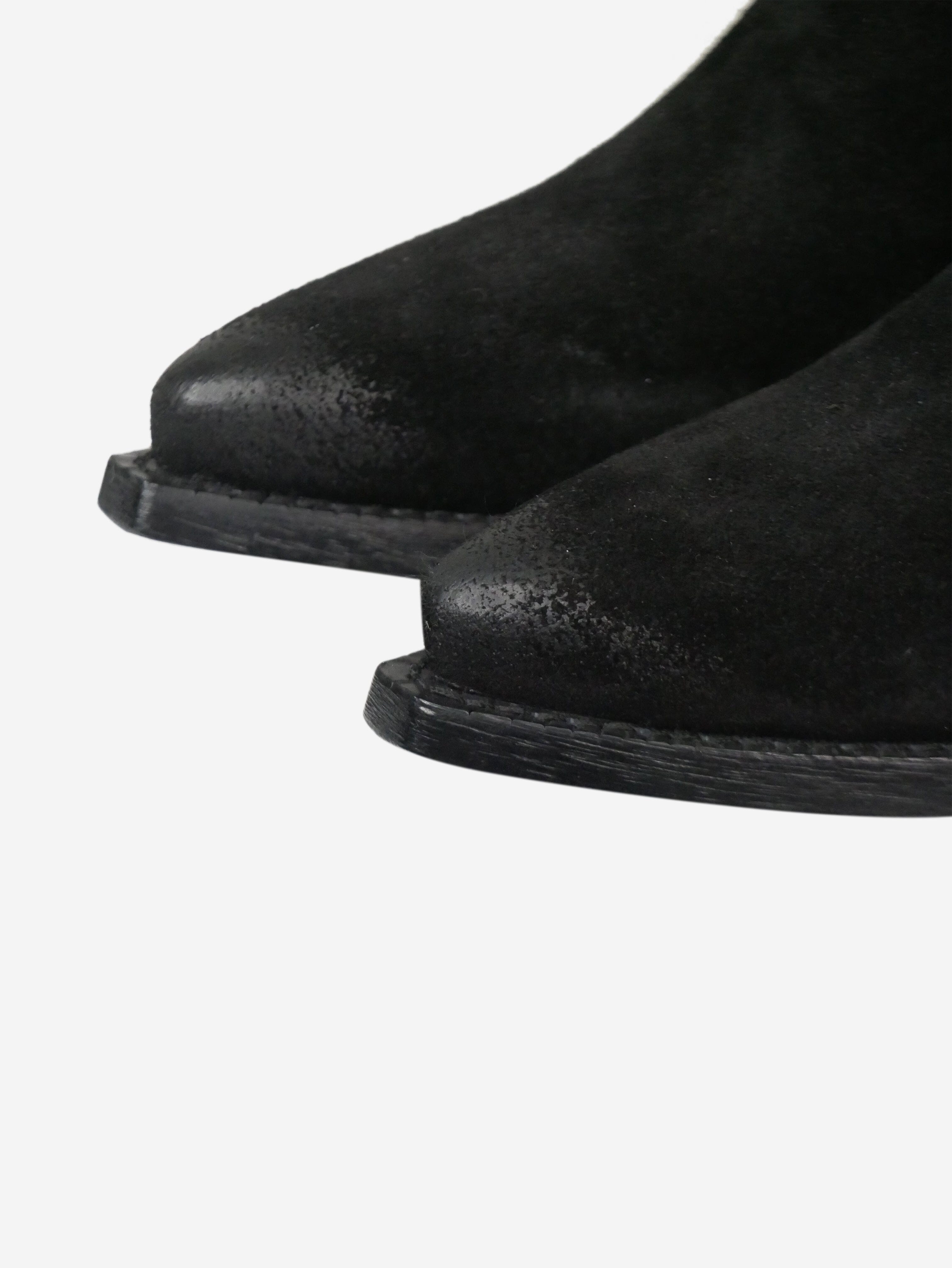 Black Suede Ankle Boots Women's Size EU 41 (US 10) - Stylish & Comfortable for Fall, Winter, and Casual Outfits