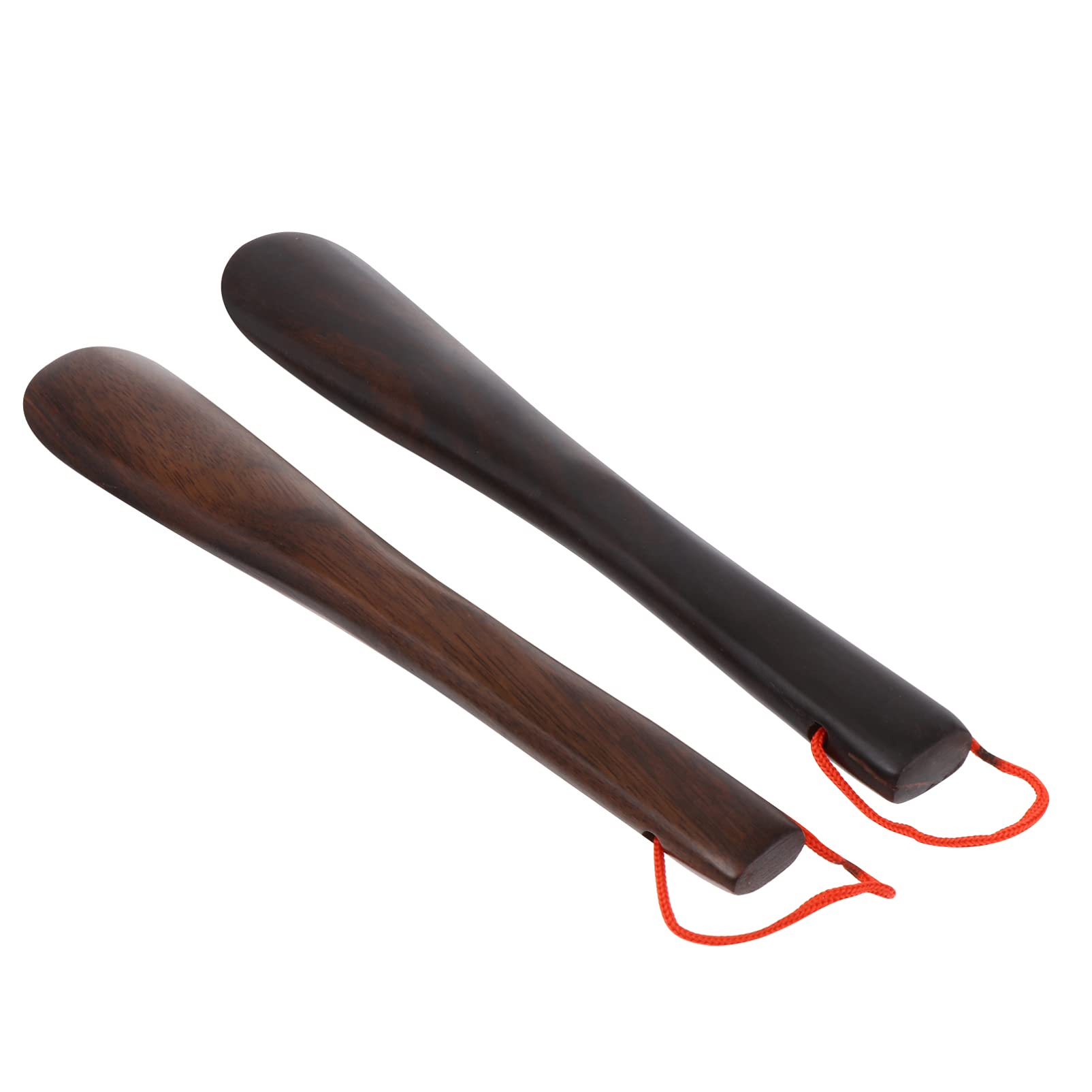 Premium Metal Shoe Horn Set - 2 Pack Sandalwood Handle Shoe Lifters for Men, Women, Seniors & Pregnancy - Durable Shoe Expander Tool for Home, Travel & Elderly Care - Essential Footwear Aid for Easy Dressing