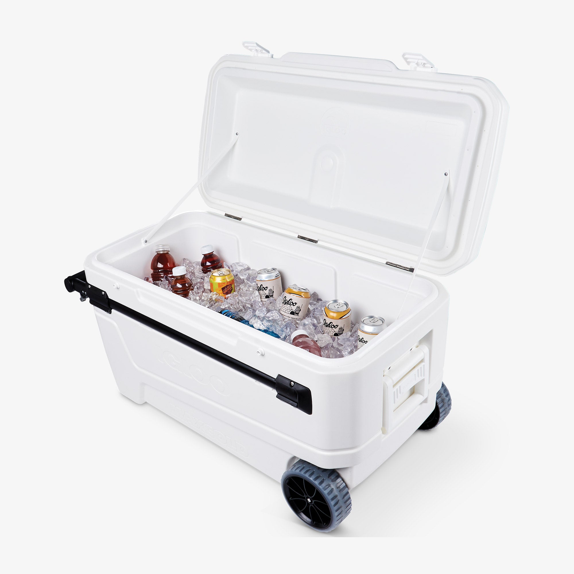 Sunset Glide 110 Qt Rolling Cooler - Heavy Duty Ice Chest for Camping, Beach, Tailgating & Outdoor Adventures - Large Capacity Wheeled Cooler with Lid & Handle