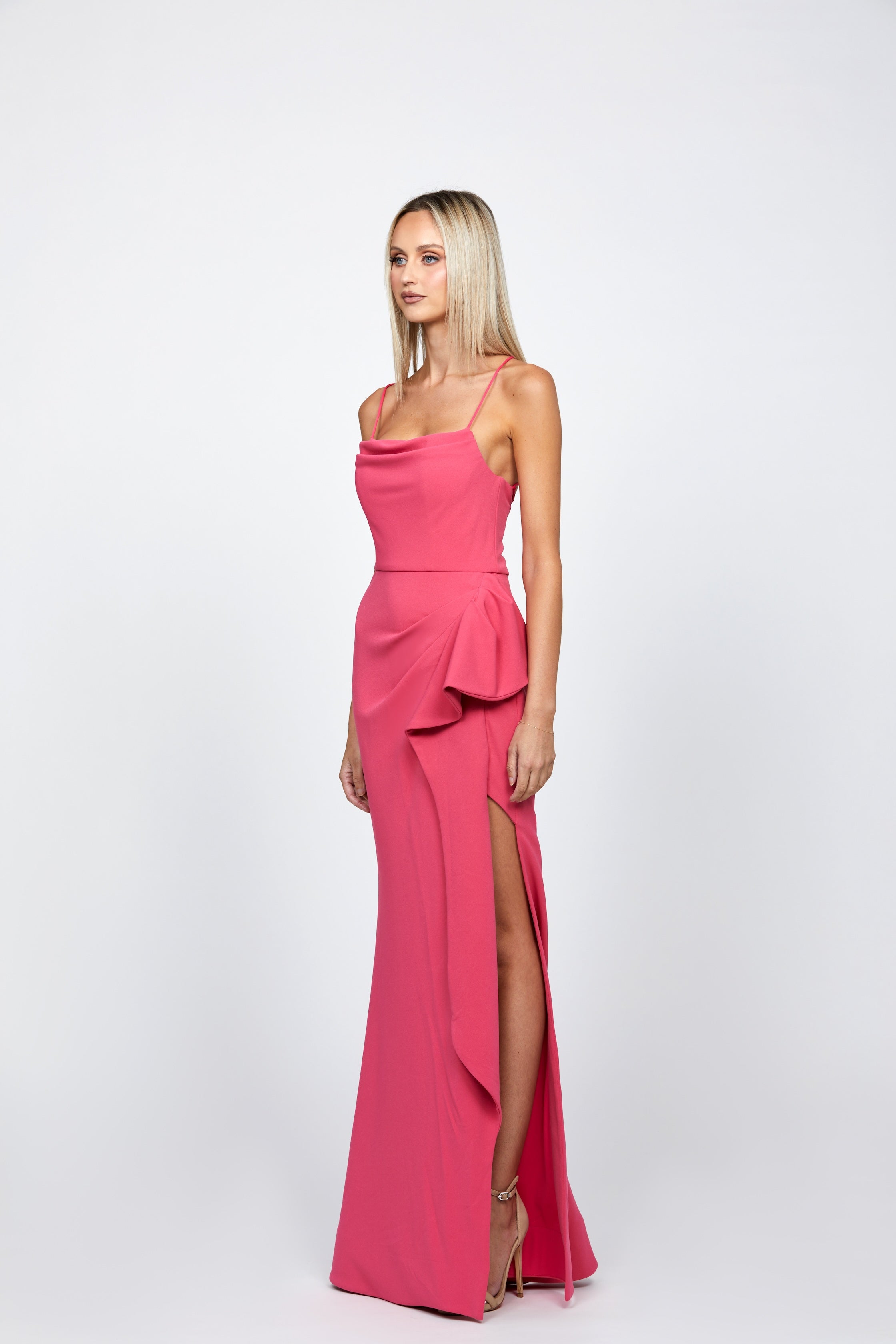 Dixie Strappy Back Gown - Elegant Formal Evening Dress for Prom, Wedding & Special Occasions | Women's Sexy Backless Long Gown with Thin Straps