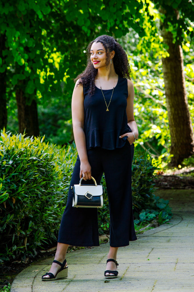 Ginny Tank Top for Women - Soft Black Linen Bamboo Blend - Perfect for Summer, Yoga, and Casual Wear