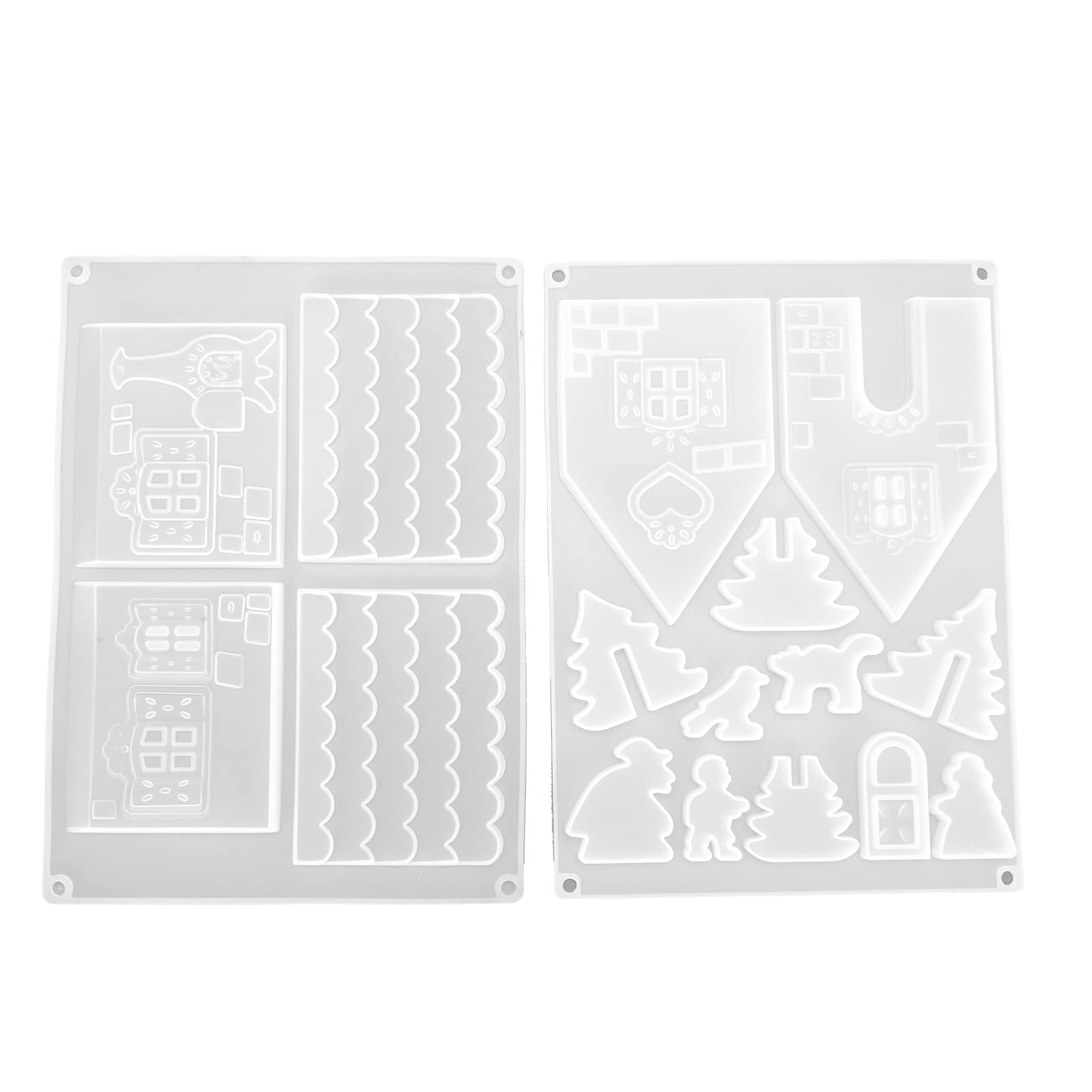GLOGLOW Silicone Resin Molds for DIY Crafting - Christmas Tree Shaped Molds for Table & Wall Decorations - Perfect for Adults & Kids Holiday DIY Projects - Great for Making Ornaments, Gifts, and Home Decor
