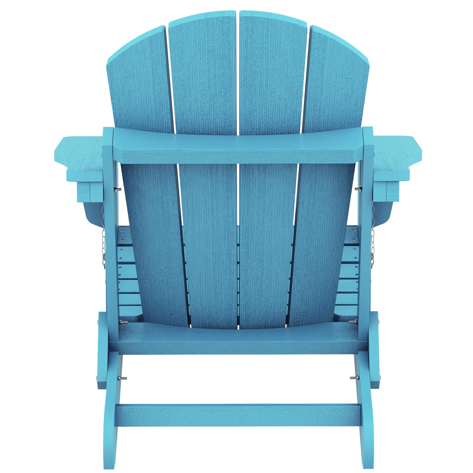 SERWALL Folding Adirondack Chair - Weather Resistant Outdoor Patio Furniture, Light Blue - Perfect for Backyard, Garden, Poolside & Beach Relaxation