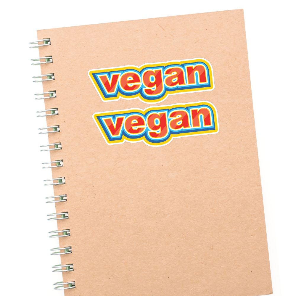2 Pack Vegan Stickers - Waterproof Vinyl Decals for Laptops, Water Bottles & Cars - Perfect for Plant-Based Lifestyle & Eco-Friendly Decor