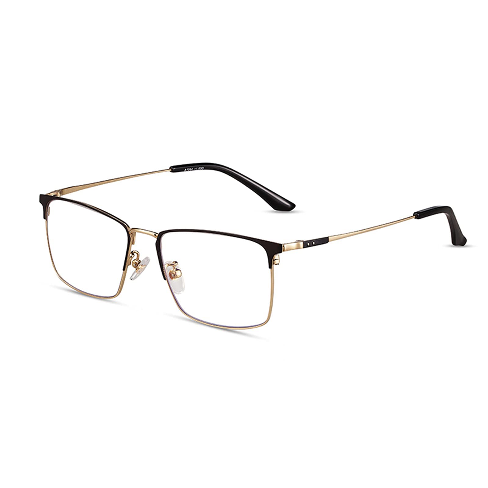 Blue Light Blocking Reading Glasses - Fashion Square Frames with Spring Hinge for Men & Women | Anti-Glare Computer Glasses for Office Work & Screen Time