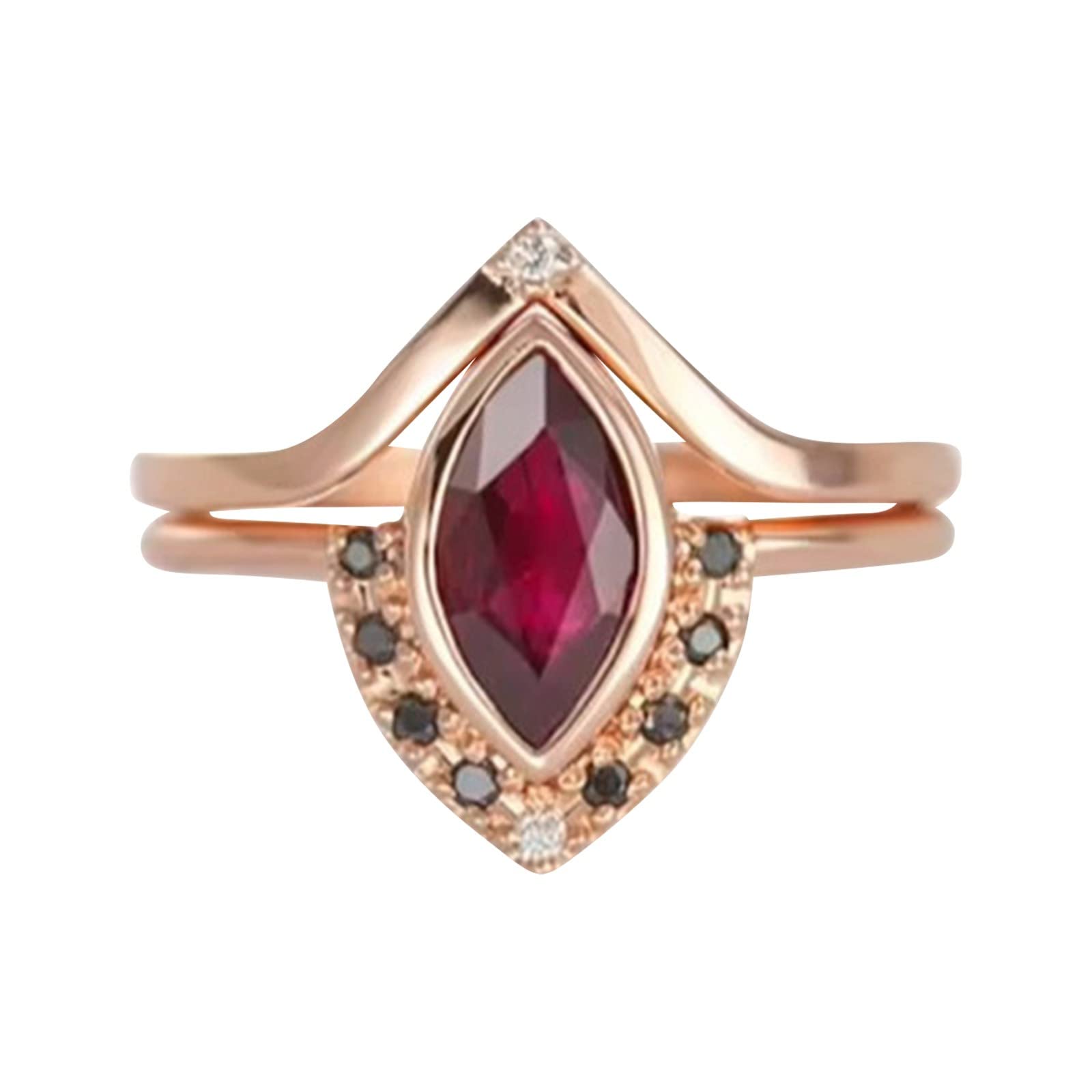 Elegant Women's Natural Diamond Ring - 18K Gold Plated Fashion Jewelry for Engagement, Wedding & Everyday Wear | Perfect Gift for Her