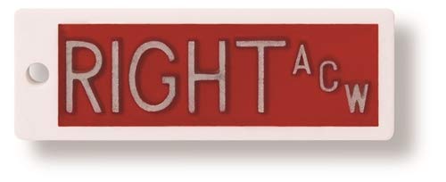 Plastic X-Ray Markers - Red, Right Side Only, 1/2