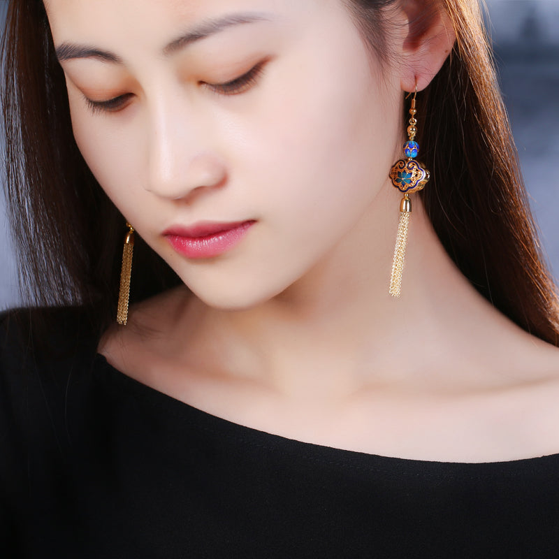 Trendy Long Tassel Drop Dangle Clip-On Earrings for Women - Non-Pierced Fashion Jewelry for Parties, Weddings & Special Occasions