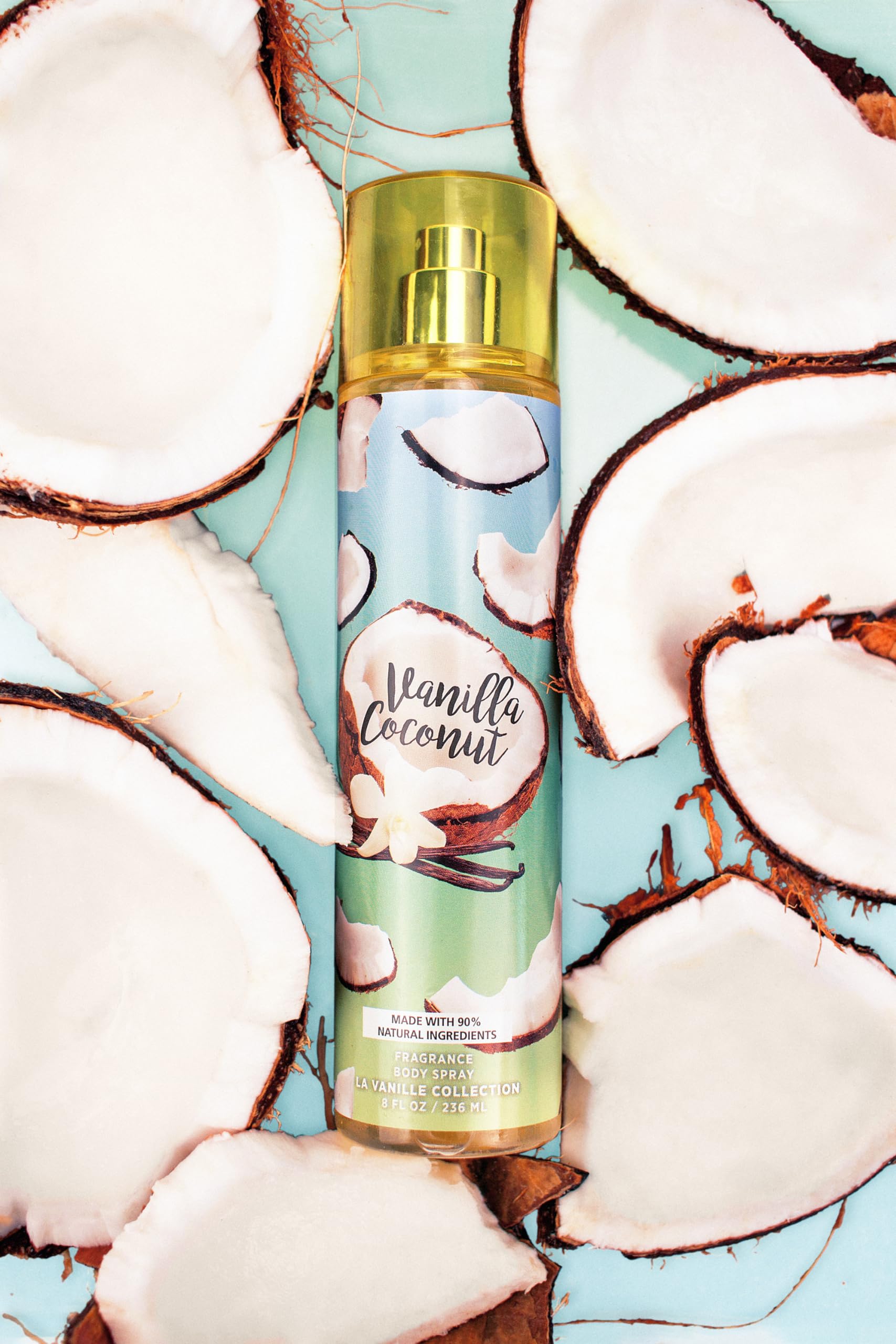 Vanilla Coconut Body Mist for Women - Long Lasting Fragrance Spray for Daily Use, Gym & Travel