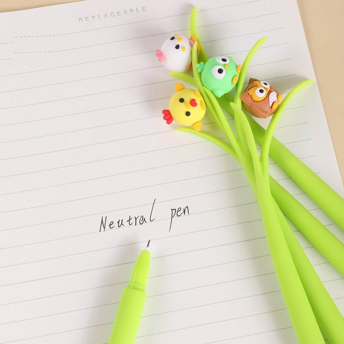 Bird & Owl Wiggle Gel Pen 0.5mm Fine Point Black Ink - Smooth Writing for School, Office & Creative Journaling