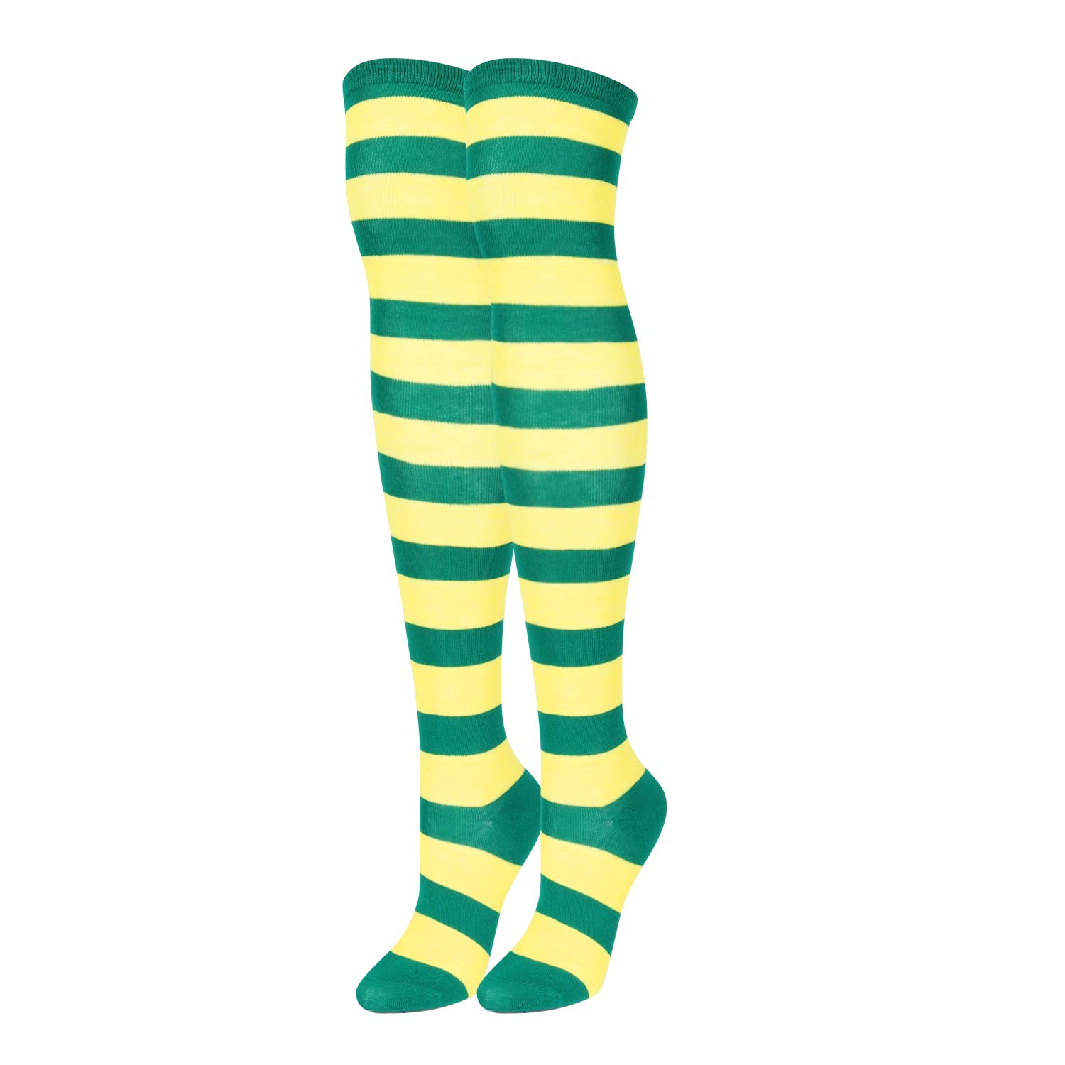 Benefeet Women's Thigh High Socks - Funny Pink Striped Knee High Socks for Teen Girls & Women | Cute Colorful Long Tube Socks for Cosplay, Costume Parties & Winter Fashion