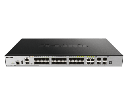 D-Link DGS-3630-28SC 28-Port Layer 3 Stackable Managed Gigabit Fiber Switch - High-Speed Network Switch for Enterprise & Data Centers - Ideal for Office Networks, Server Rooms & IT Infrastructure