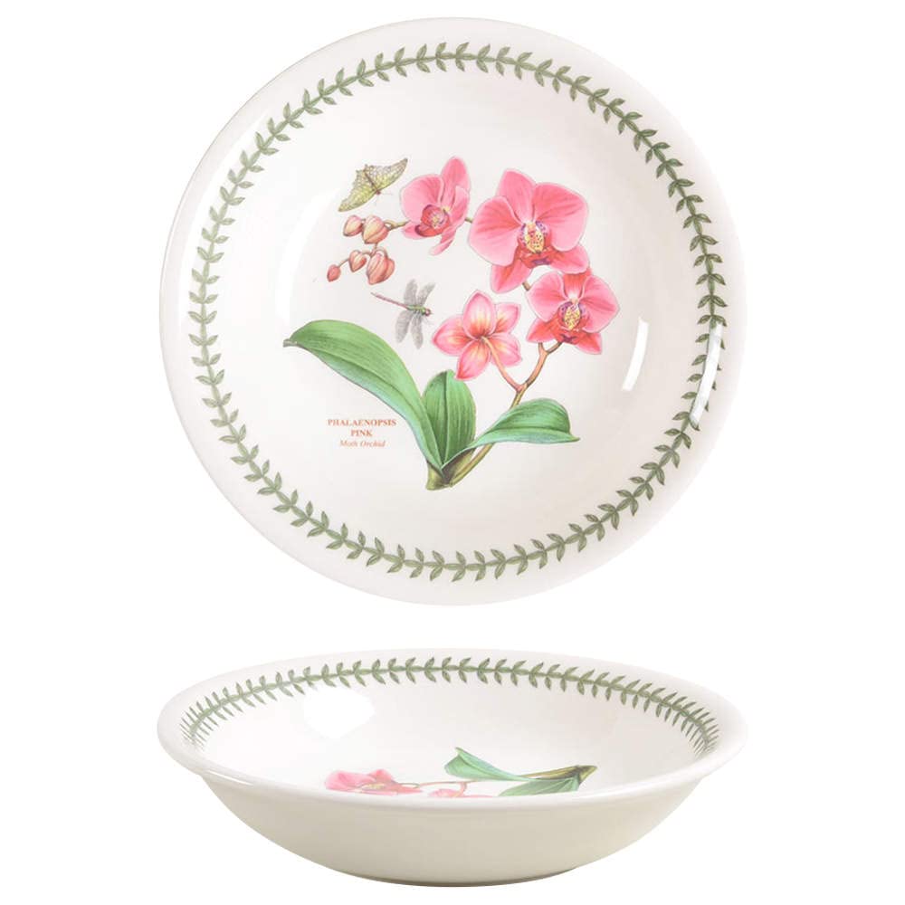 Portmeirion Exotic Botanic Garden Pasta Bowl Set - Elegant Floral Design Ceramic Dinnerware for Italian Cuisine, Perfect for Pasta, Salad, Soup & Home Decor