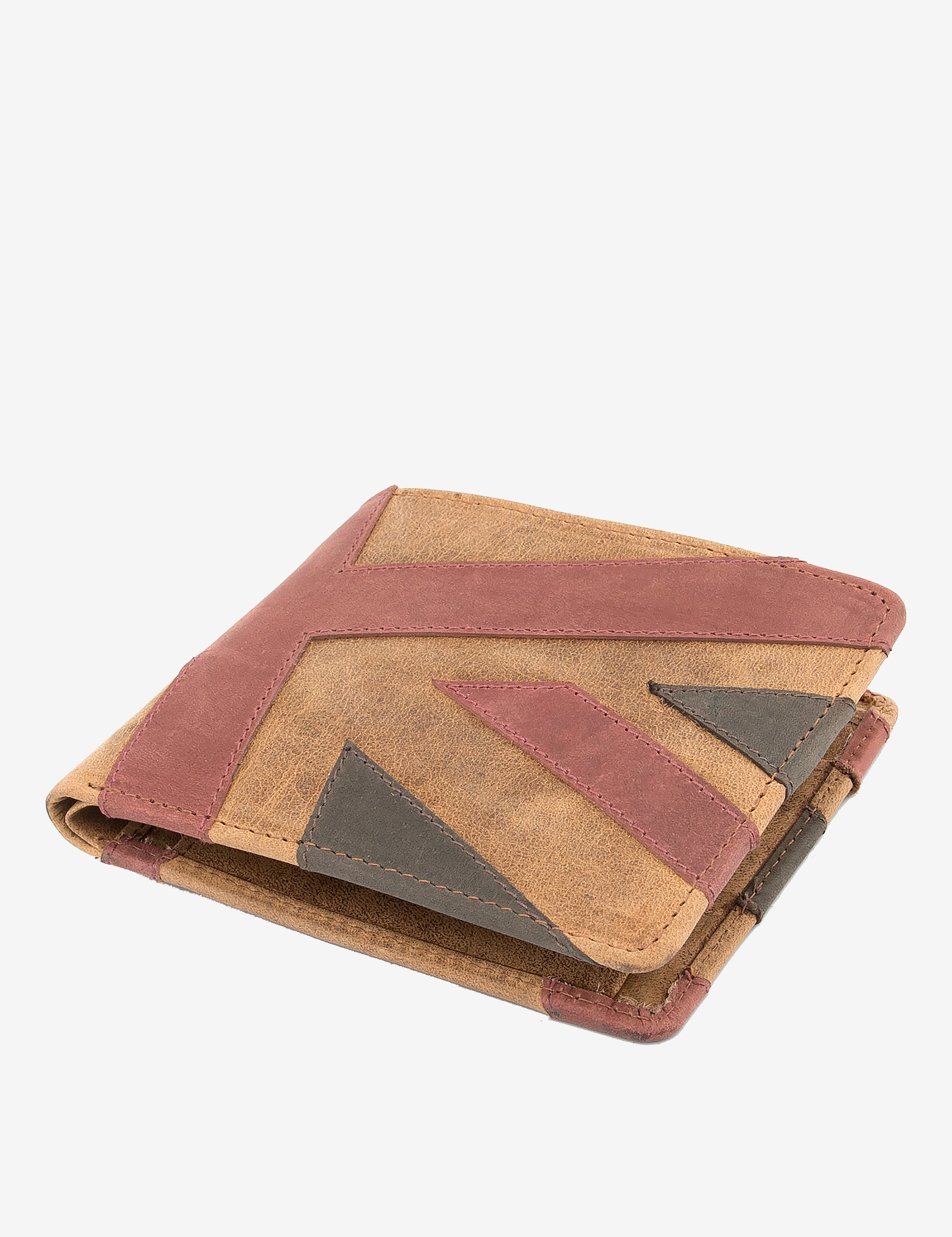British Union Jack Leather Wallet for Men - Genuine Leather Bifold Wallet with RFID Blocking - Perfect for Travel, Gifts & Everyday Use