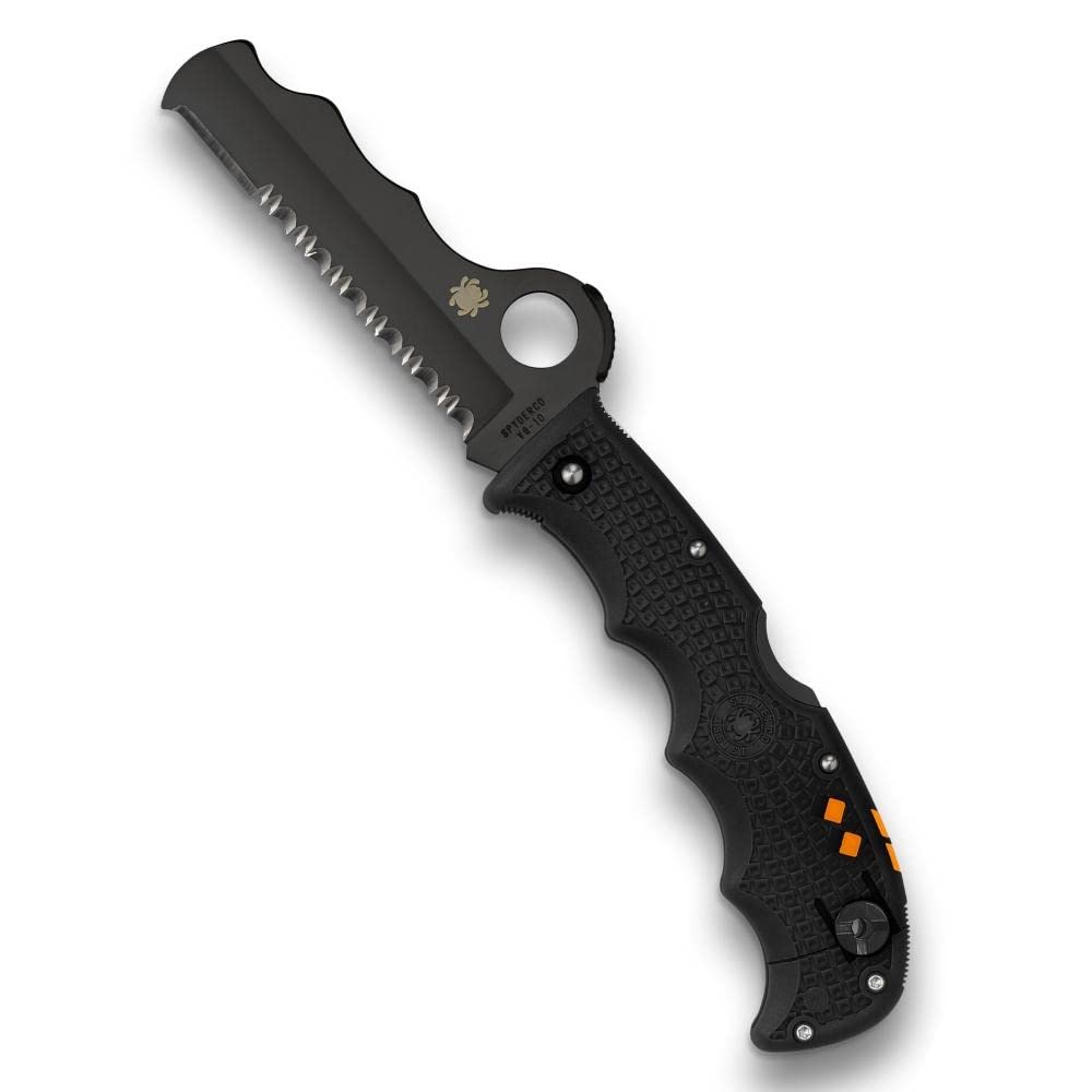 Spyderco Rescue Jr Folding Knife - Compact & Lightweight EDC Pocket Knife for Outdoor, Camping, Hiking & Emergency Situations