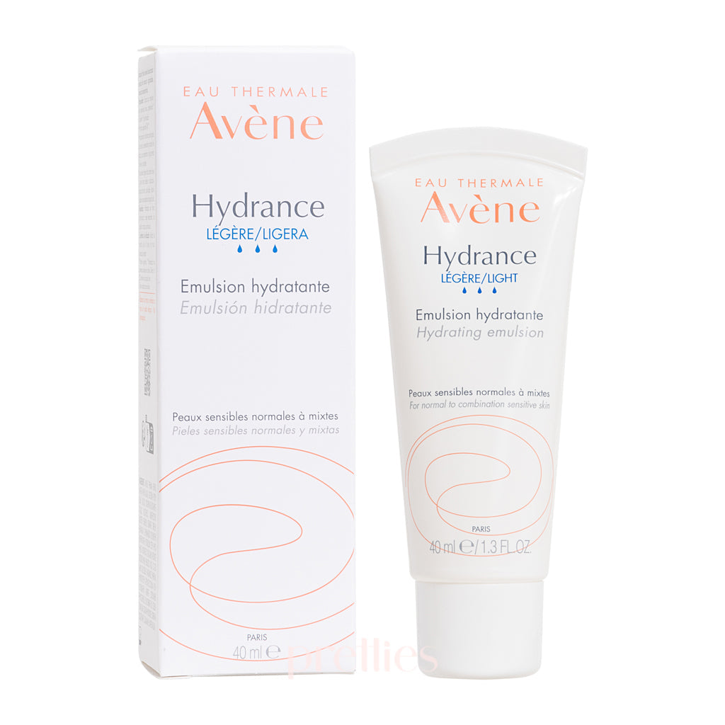 Avene Hydrance LIGHT Hydrating Emulsion 40ml - Oil-Free Moisturizer for Dry & Sensitive Skin | Daily Face Hydration for Women & Men | Perfect for Travel & On-The-Go Skincare