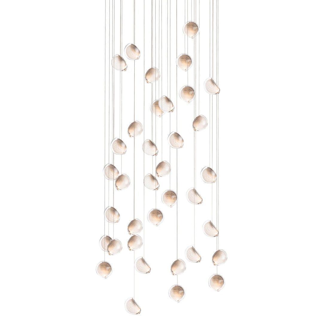 Modern Mesh Glass Pendant Light Fixture - Elegant Hanging Chandelier for Kitchen Island, Dining Room & Bedroom Decor