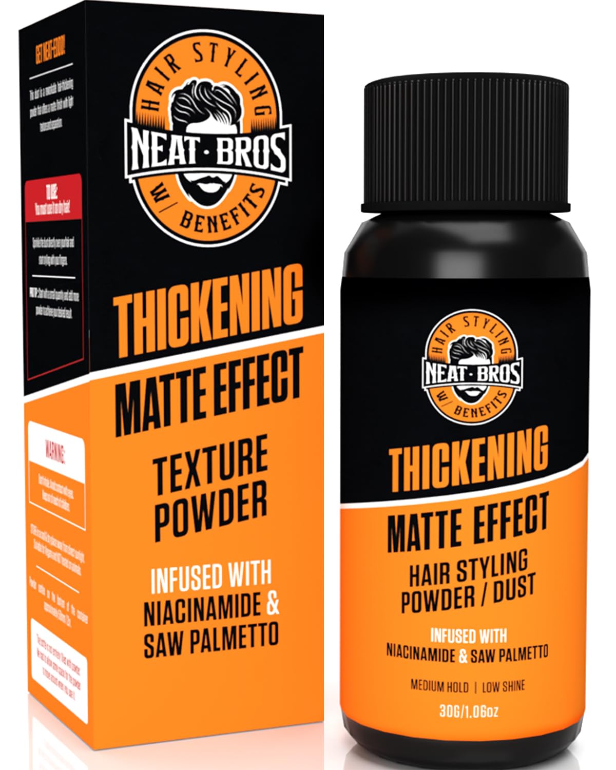 Hair Styling Texture Powder for Men & Women - Medium Hold & Matte Finish Volumizer with Niacinamide & Saw Palmetto - Works for All Hair Types - 1 Pack - Perfect for Daily Styling, Beach Waves & Updos