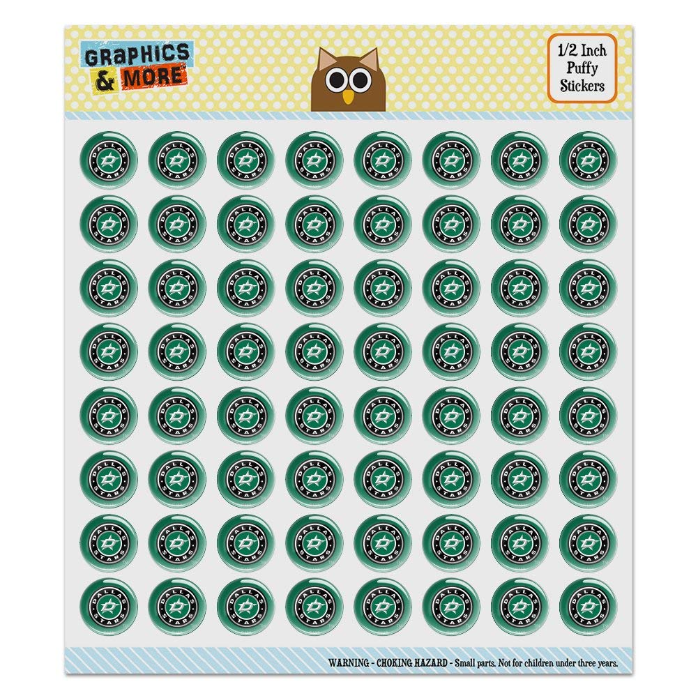 NHL Dallas Stars Logo Puffy Bubble Dome Stickers - 50pcs 3D Scrapbooking Embellishments for DIY Crafts, Cards, Albums & Home Decor