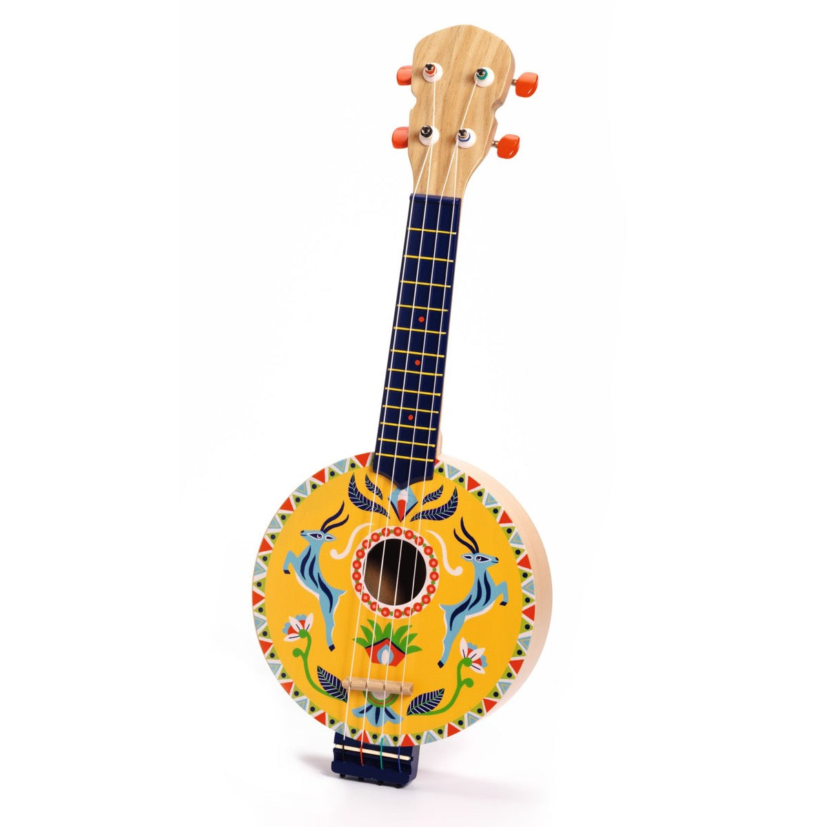 Djeco Animambo Wooden Banjo Toy for Kids - Musical Instrument for Early Learning & Pretend Play - Perfect for Toddlers & Preschoolers at Home or Classroom