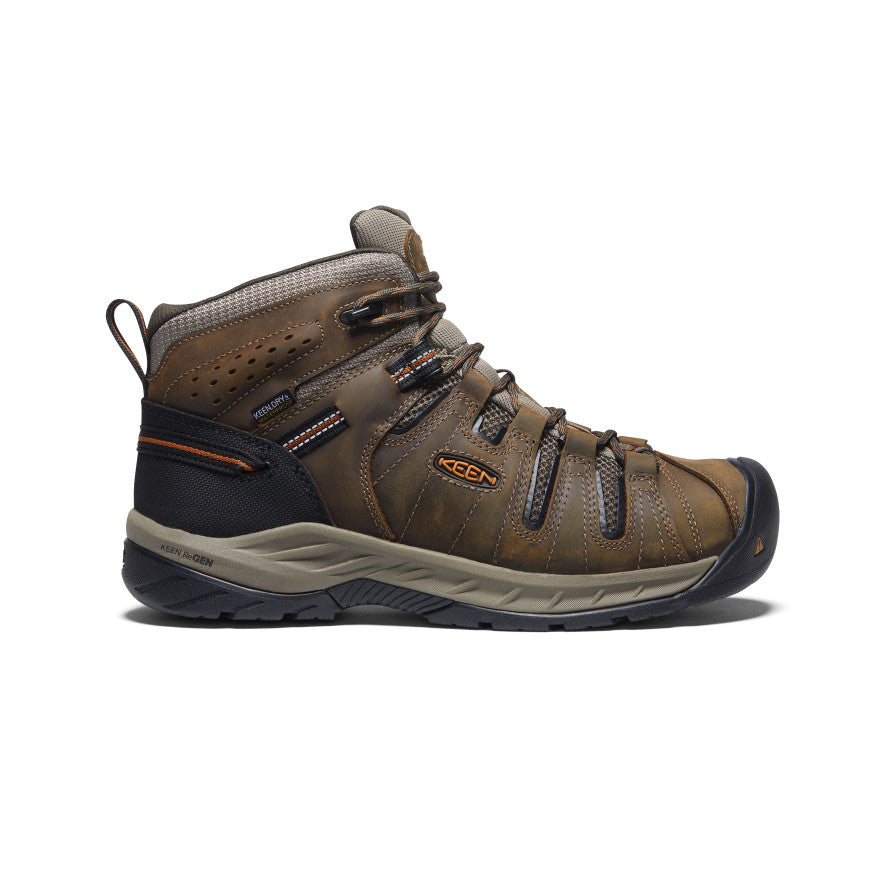 Men's Flint II Waterproof Mid Soft Toe Work Boots - Black Olive/Brindle - Durable & Comfortable for Construction, Hiking & Outdoor Work