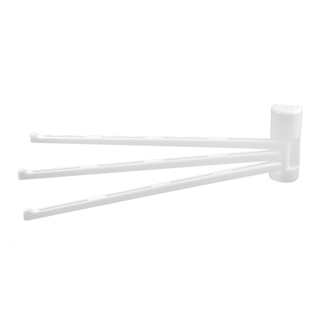uxcell 360° Swivel Towel Rack - 3 Foldable Arms Space Saving Bathroom Organizer | White Multi-functional Kitchen & Bath Towel Holder for Hand/Bath Towels (Perfect for Small Spaces & Closet Organization)