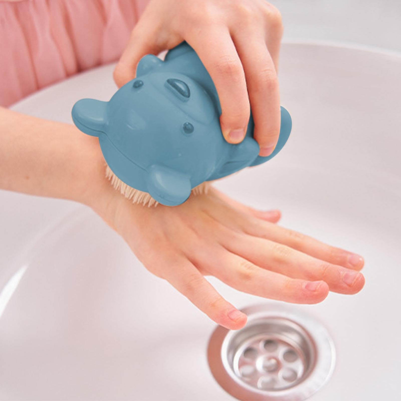Premium Nail Brush for Kids & Women - Soft Bristle Nail Scrubber with Easy Grip Handle - Gentle Nail Cleaning Brush for Hands & Feet - Perfect for Home, Salon, Travel & Daily Hygiene Care (Blue)