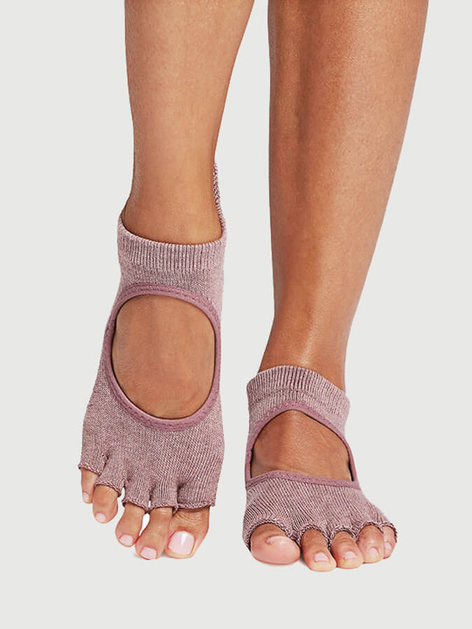 ToeSox Half Toe Bellarina Women's Non-Slip Yoga Grip Socks for Barre, Pilates & Dance - Breathable Workout Socks with Arch Support