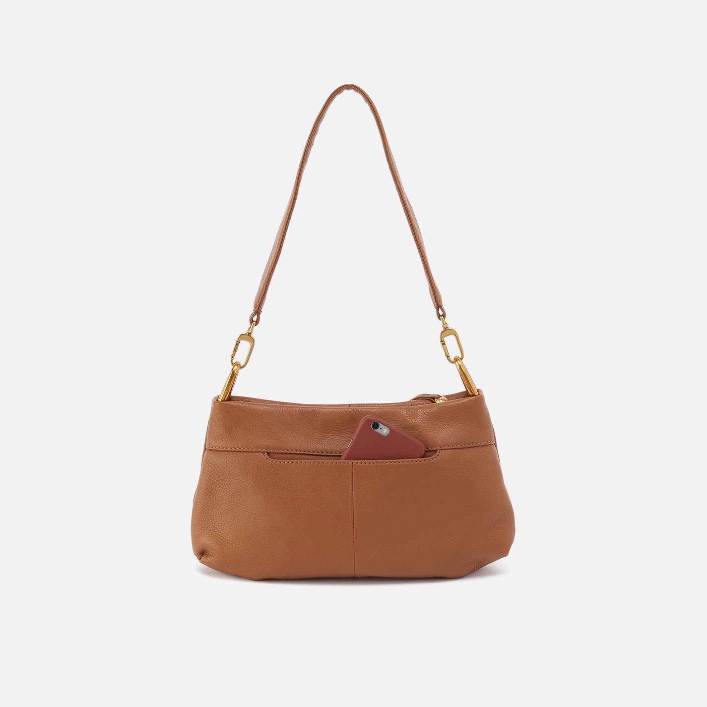 Premium Pebbled Leather Shoulder Bag in Warm Honey - Stylish & Durable Crossbody Purse for Women, Work, Travel & Everyday Use
