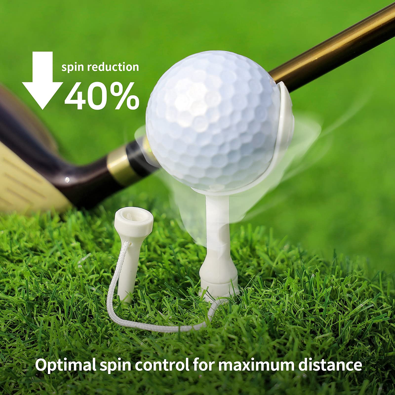 Licata NOBTEE Premium Golf Tees Set - 2 Pack (4 Tees Total) for Maximum Distance & Reduced Spin | Perfect for Driving Range & Tournament Play