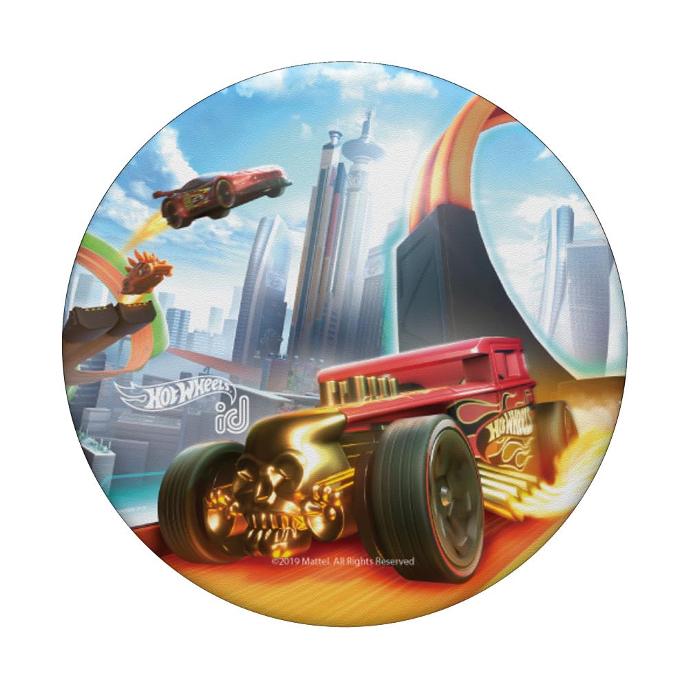 Hot Wheels ID Big Loop PopGrip - Swappable Phone Grip & Stand for Phones, Tablets - Perfect for Gaming, Driving, and Everyday Use