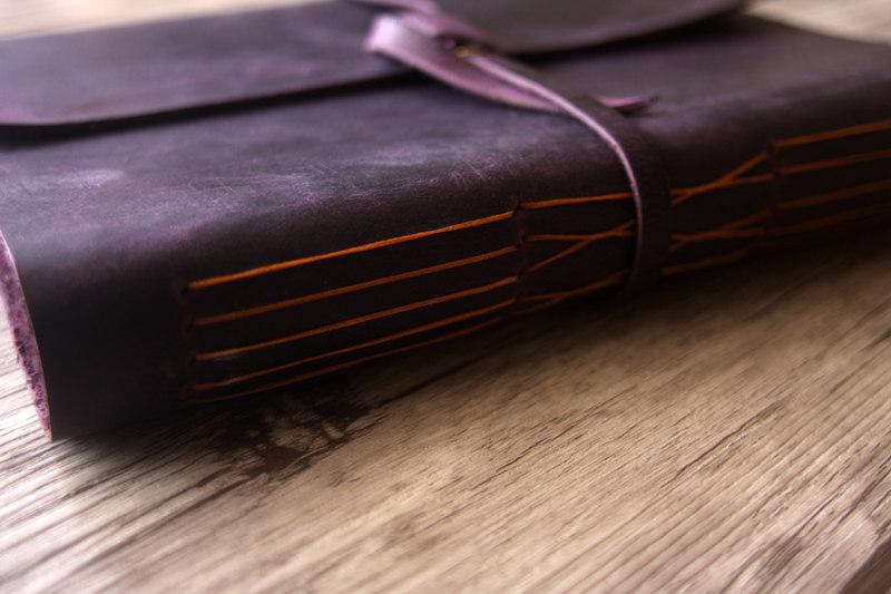 Premium Purple Leather Memory Book for School - Large Scrapbook for Graduation, Yearbook, and Photo Albums - Perfect for Preserving School Memories and Special Moments