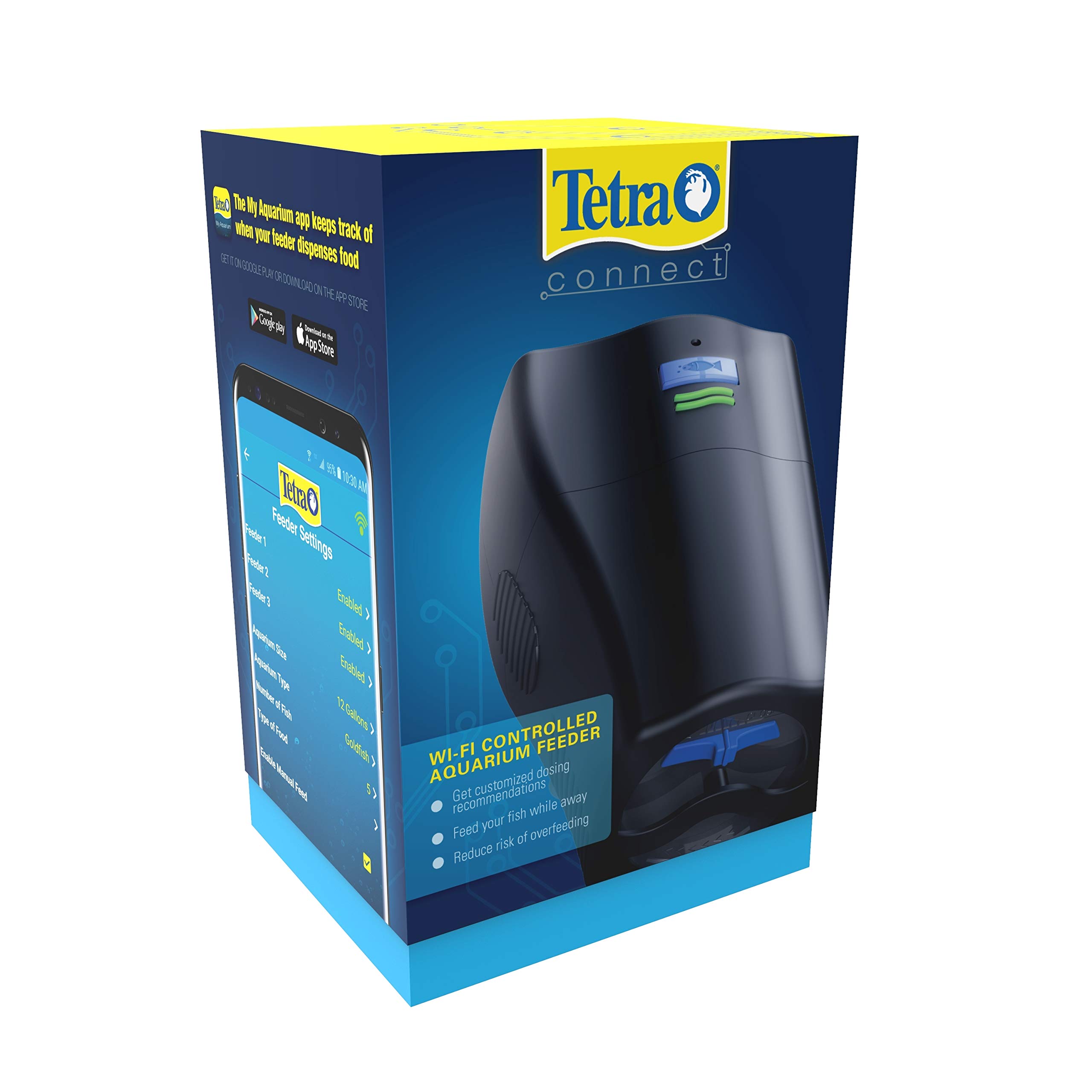 WiFi Controlled Aquarium Fish Feeder - Tetra Connect Automatic Fish Food Dispenser for Vacation & Travel | Smart Feeding for Freshwater & Saltwater Tanks | Ideal for Home, Office & Aquarium Enthusiasts