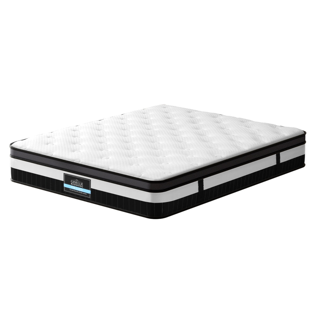 Breeze Euro Top Pocket Spring Mattress - 12 Inch Thick Double Size, Medium Firm Support for Back Pain Relief | Perfect for Guest Rooms, Dormitories & Small Apartments