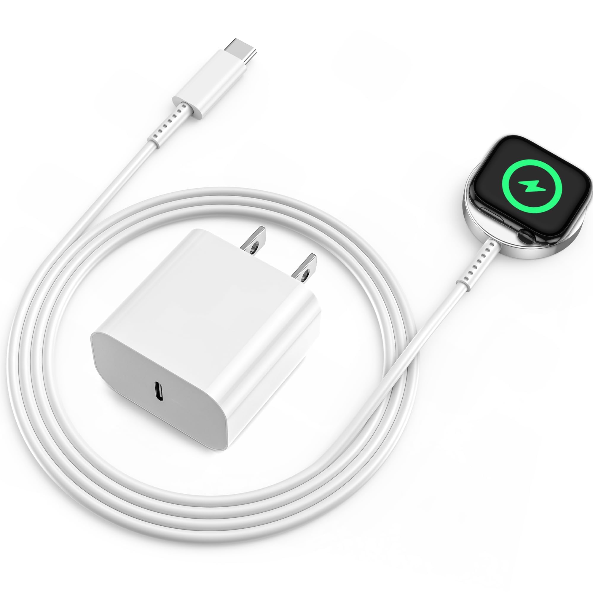 Fast Magnetic Charging Cable for Apple Watch Ultra 2/Ultra/Series 9-1 & SE | 3FT USB-C Compatible with Wall Charger | Perfect for Travel, Gym & Nightstand Charging