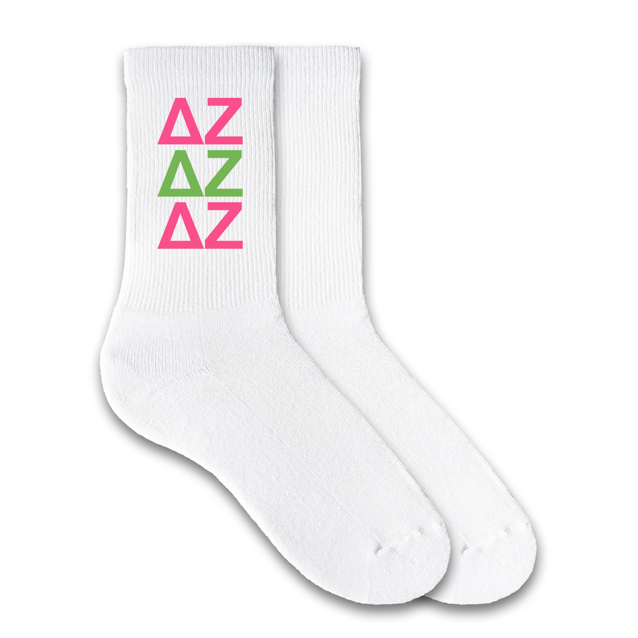 Greek Letter Sorority Socks - Soft Cotton Crew Socks for Women | Perfect for Sisterhood Events, College Gifts & Greek Life Accessories